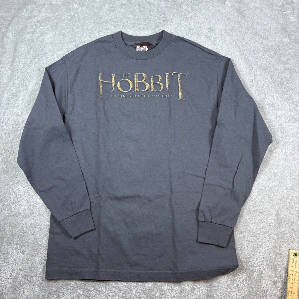 Alstyle Shirt Men M The Hobbit Unexpected Journey Long Sleeve Gray Movie Promo